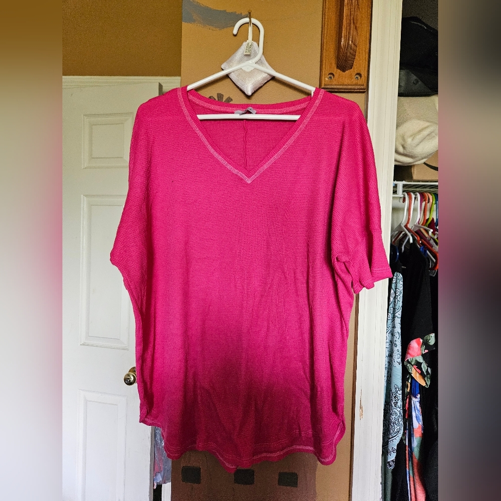 Pink short sleeve top